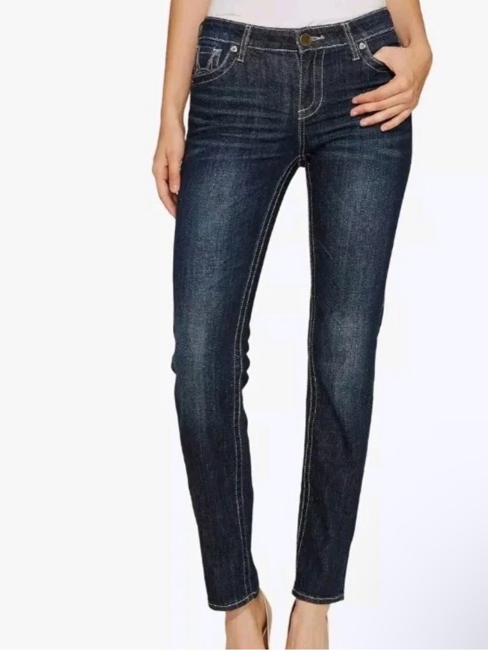 Kut from the Kloth Women's Straight Leg Jeans - Blue Wash